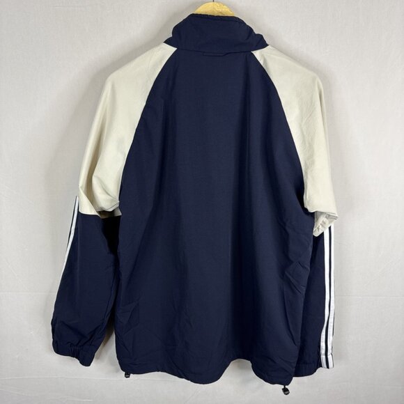 Adidas Originals Full ZipJacket Men XL Navy Trefoil Logo Sleeve Retro Spellout - Picture 3 of 6